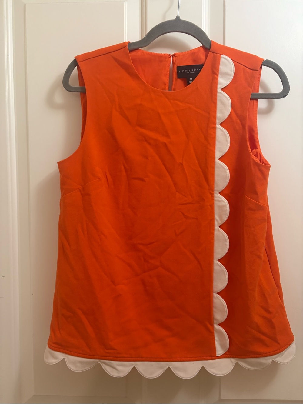 Sleeveless Orange Scalloped Trim Top by  Victoria Beckham for Target